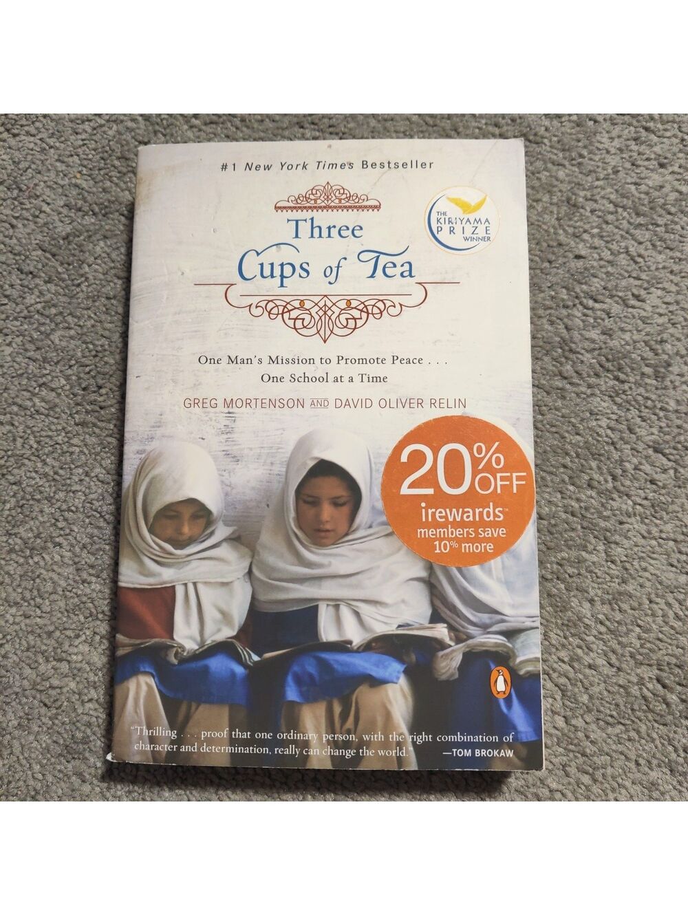 Three Cups of Tea by Greg Mortenson Paperback Memoir Penguin Bestseller